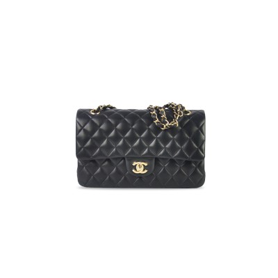 CHANEL CLASSIC FLAP MEDIUM BLACK A01112 (26*16*7cm)